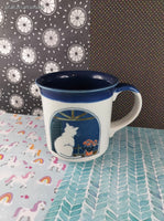 Vintage Otagiri JAPAN Kitty Cat in Window Ceramic Mug, Like New