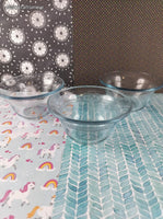 Vintage Fire King Sapphire Blue Philbe Custard Bowls Set/3, Nice & Clean