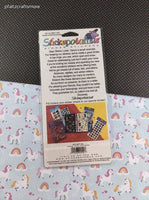 Vintage Stickopotamus Stickers, "Groovy Peace Love Happiness" SHINY, 1 Sheet New & Sealed