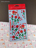 Vintage Stickopotamus "Valentine's Red Roses" Binder Partial Sticker Sheet