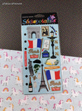 Vintage Stickopotamus Stickers, "Paris, France", 1 Sheet New & Sealed