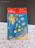 Vintage Forget Me Not Amercian Greetings Stickers, Mermaid Under the Sea, 4 Full Sheets
