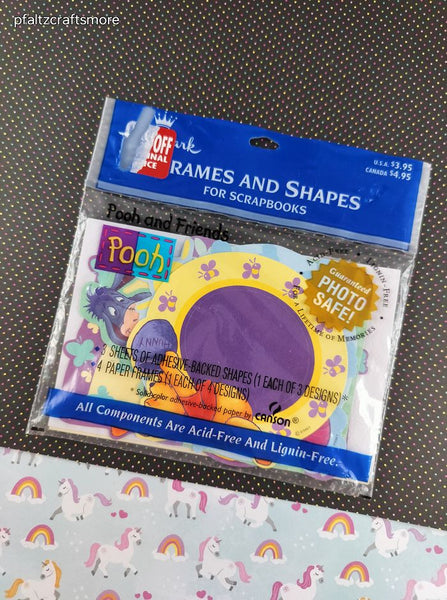 Hallmark Cards Frames and Shapes for Scrapbooks Pooh and Friends Disney NEW