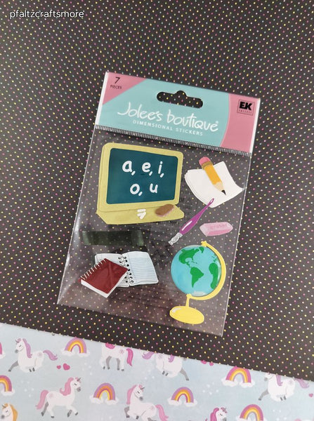 Jolee's Boutique New School Year 3-Dimensional Sticker Pack, New/Sealed