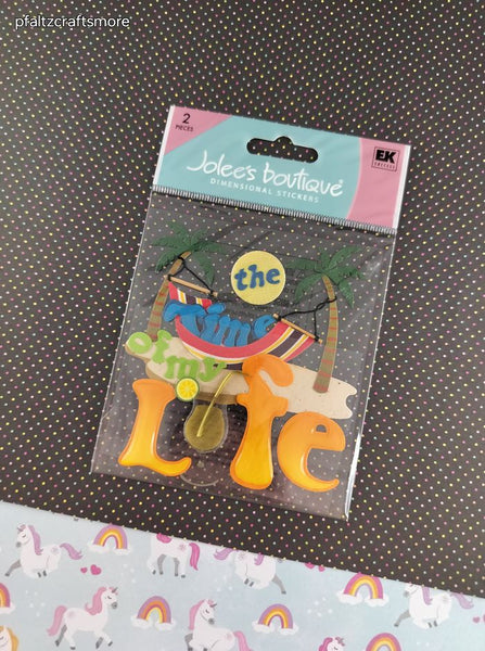 Jolee's Boutique Summer Vacation 3-Dimensional Sticker Pack, New/Sealed