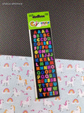 Vintage Sandylion Stickers, Prismatic SHINY Rainbow Letters, 1 Sheet New & Sealed