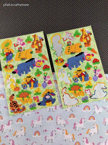 Vintage 1990's Disney's Winnie the Pooh Sticker Sheets Set/2