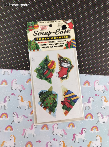 Vintage 1997 Scrap-Ease Photo Corners 52705 Stockings & Stuff Sticker Pack, New/Sealed