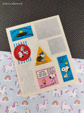 Vintage 1990's Hallmark Peanuts Snoopy Post Office Themed Partial Sticker Sheets Set/4