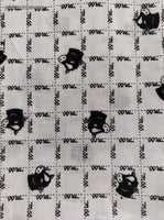 Vintage 1993 Fabric Traditions Moo Cow Fabric Remnant, 34" x 15" W, CLEAN