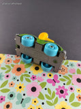 Vintage 1983 Playskool Muppets Big Bird Toy Car Figure Miniature Toy
