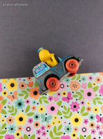 Vintage 1982 Hasbro Muppets Big Bird Toy Mail Truck Figure Miniature Toy