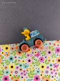 Vintage 1982 Hasbro Muppets Big Bird Toy Mail Truck Figure Miniature Toy