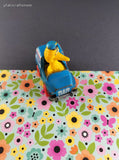 Vintage 1982 Hasbro Muppets Big Bird Toy Mail Truck Figure Miniature Toy