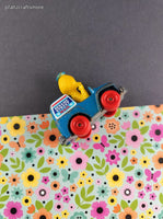 Vintage 1982 Hasbro Muppets Big Bird Toy Mail Truck Figure Miniature Toy