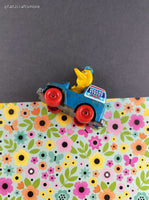 Vintage 1982 Hasbro Muppets Big Bird Toy Mail Truck Figure Miniature Toy