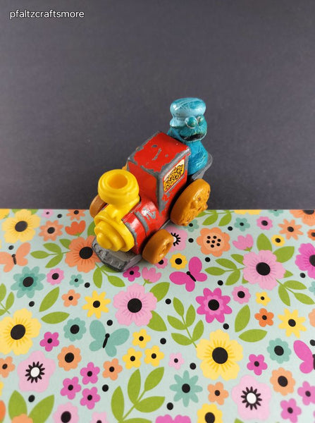 Vintage 1981 Hasbro Muppets Cookie Monster Toy Train Figure Miniature Toy