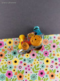 Vintage 1981 Hasbro Muppets Cookie Monster Toy Train Figure Miniature Toy
