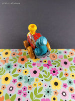 Vintage 1981 Hasbro Muppets Cookie Monster Toy Train Figure Miniature Toy