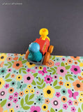 Vintage 1981 Hasbro Muppets Cookie Monster Toy Train Figure Miniature Toy