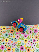 Vintage 1993 Lyons Group Barney the Dinosaur Toy Construction Car Figure Miniature Toy