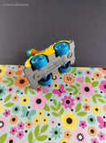 Vintage 1990 Tiny Toon Adventures Plucky Duck Toy Car Figure Miniature Toy