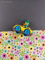 Vintage 1990 Tiny Toon Adventures Plucky Duck Toy Car Figure Miniature Toy