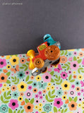 Vintage 1981 Hasbro Muppets Cookie Monster Toy Train Figure Miniature Toy