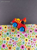 Vintage 1981 Muppets Ernie Toy Fire Truck Figure Miniature Toy