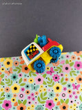 Vintage 1990's TYCO Sesame Street Racing Elmo Toy Car/Van Figure Miniature Toy