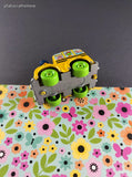 Vintage 1983 Playskool Sesame Street Bert Toy School Bus Figure Miniature Toy