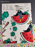 Vintage No-Sew Fabric Applique by Daisy Kingdom #C103-1690-011 Birds of a Feather NEW