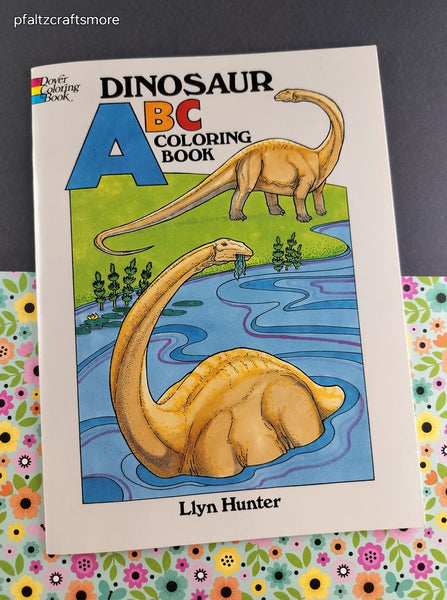 Vintage 1988 Dinosaur ABC Dover Coloring Book Softcover, Like New