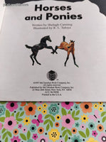 Vintage 1997 Horses and Ponies by Shelagh Canning Storyshapes Softcover