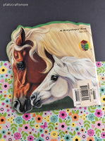 Vintage 1997 Horses and Ponies by Shelagh Canning Storyshapes Softcover