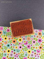 Vintage All Night Media Christmas Winnie the Pooh "Fun in the Snow" Happy Holidays Rubber Stamp