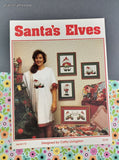 Vintage 1990 Santa's Elves Designed by Cathy Livingston Counted Cross Stitch Softcover Booklet