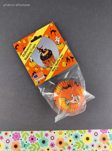 Vintage 1990's Petit Four Size Halloween Baking Cups NEW