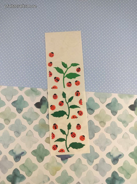 Vintage 1996 Mrs. Grossman's Cute Lil Ladybugs Full Sticker Sheet, Partially Used