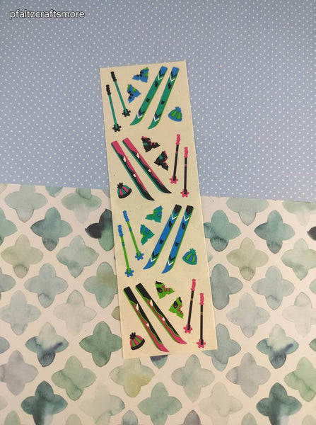 Vintage 1995 Mrs. Grossman's Snow Skis Full Sticker Sheet, Unused