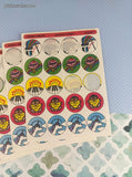 Vintage 1989 HT-858 3M Cherry Scratch 'n Sniff Rewards Partial Sticker Sheets Set/6