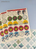 Vintage 1989 HT-858 3M Cherry Scratch 'n Sniff Rewards Partial Sticker Sheets Set/6