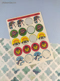 Vintage 1989 HT-858 3M Cherry Scratch 'n Sniff Rewards Partial Sticker Sheets Set/6