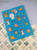 Vintage 1989 HT-850 3M Bright Vibrant Blue Rewards Animals Partial Sticker Sheets Set/3