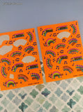 Vintage 1989 HT-855 3M Bright Vibrant Rainbow Neon Orange Partial Sticker Sheets Set/2