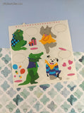 Vintage 1992 Mrs. Grossman's Sticker Expressions Talking Animals Full Sticker Sheet, Clean & Unused