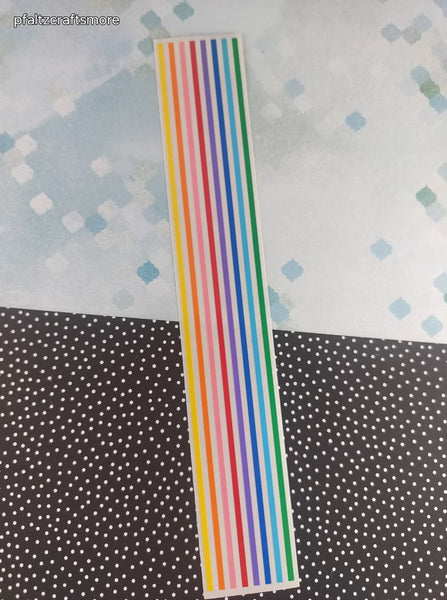 Vintage 1997 Mrs. Grossman's Design Lines Rainbow Lines Borders Large Full Sticker Sheet, Unused