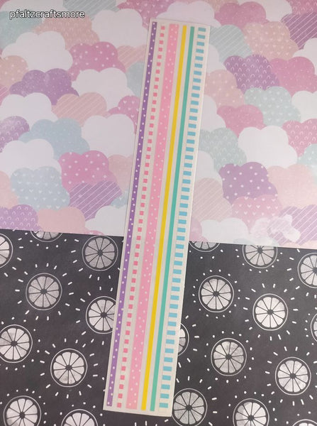 Vintage 1997 Mrs. Grossman's Design Lines Easter Pastel Colors Borders Large Full Sticker Sheet, Unused