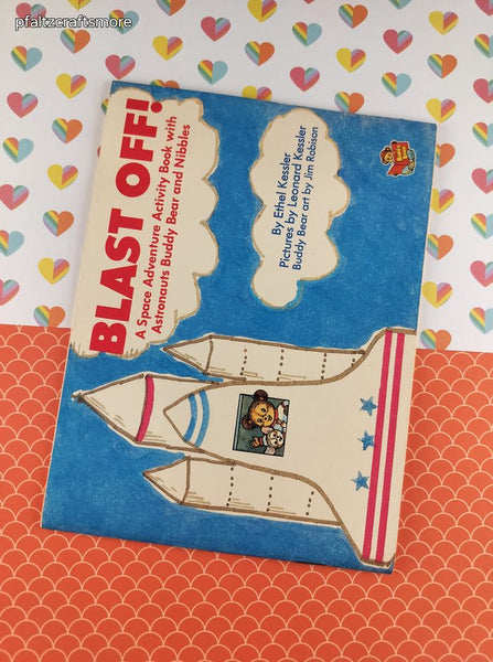 Vintage 1986 Blast Off! A Space Adventure Activity Book Softcover