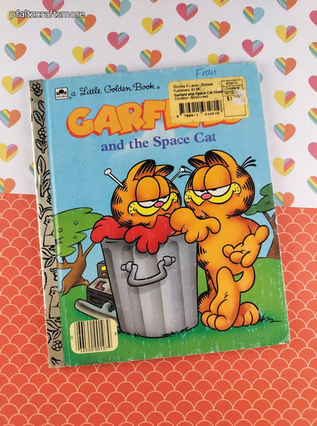 Vintage 1988 Little Golden Book: Garfield and the Space Cat Hardcover